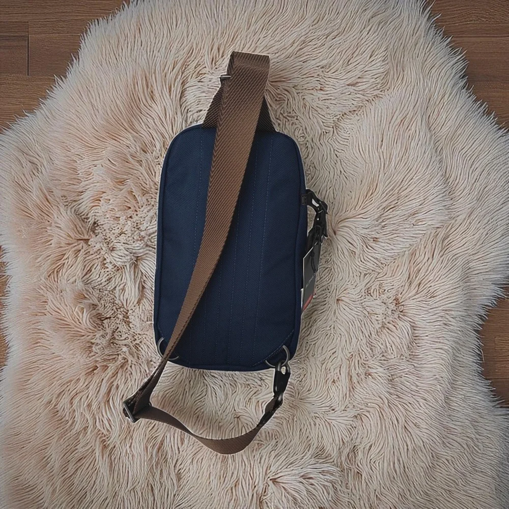 Tumi Navy and Brown Men's Sling Bag
